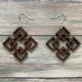 Wooden Earrings by Zen and Meow