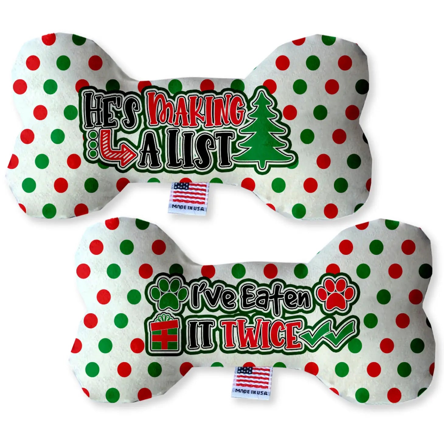 Holiday Bone Plush Toys