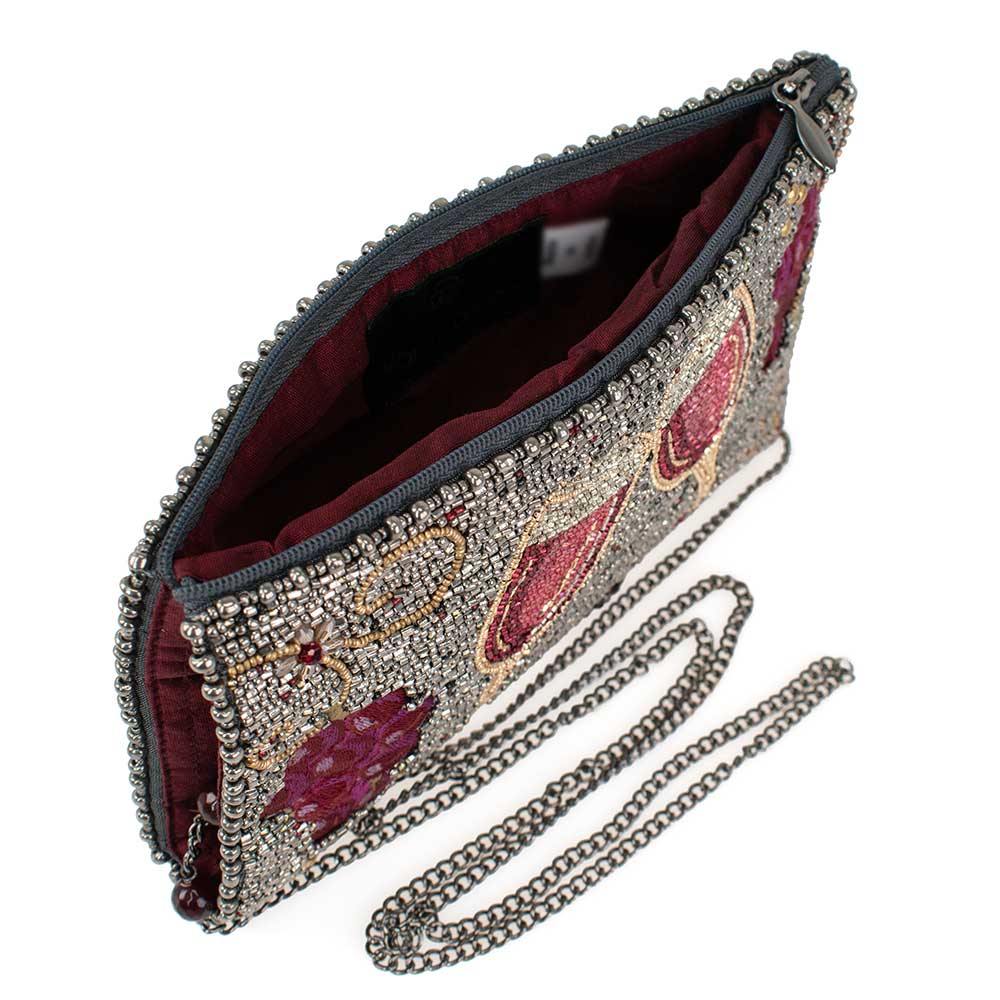 Wine Tasting Beaded Wine Glasses Crossbody Phone Bag