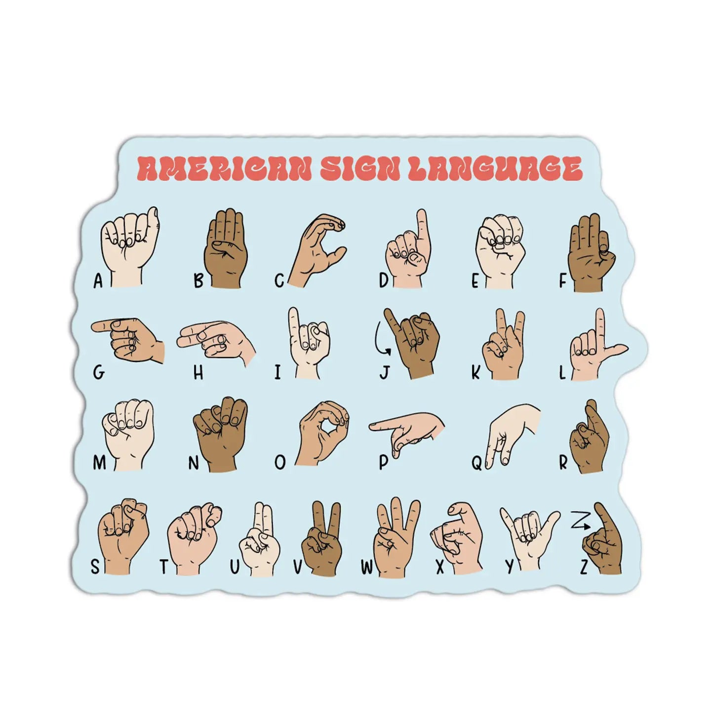 American Sign Language Stickers by Girls Printing House
