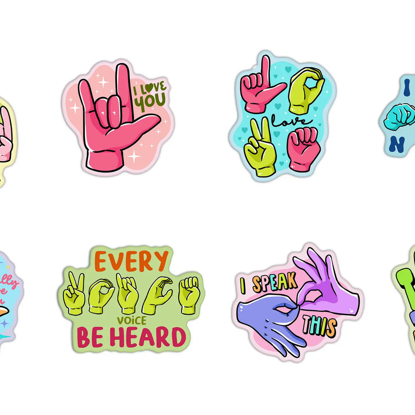 American Sign Language Stickers by Girls Printing House