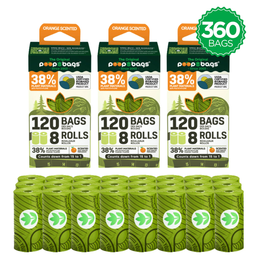 The Original Poop Bags® Orange Scented USDA Biobased Rolls