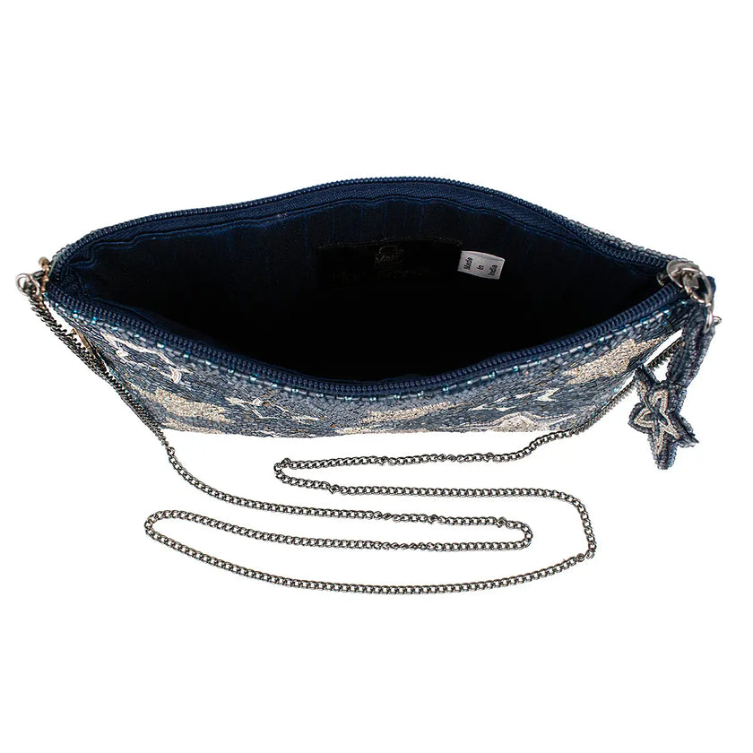 Super Nova Blue Celestial Stars & Moon Crossbody Mini