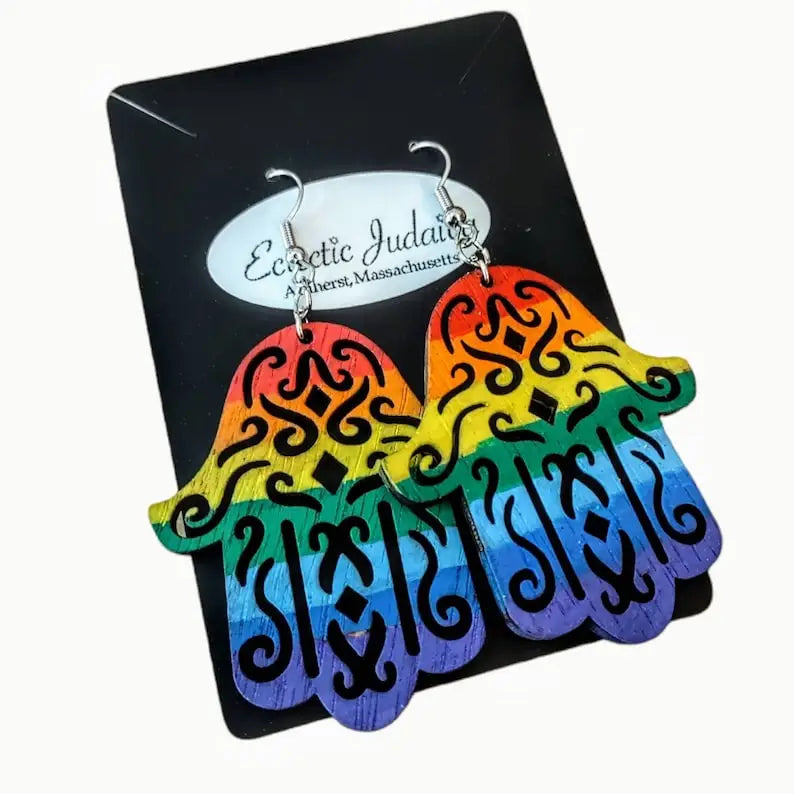 Wooden Earrings by Eclectic Judaica