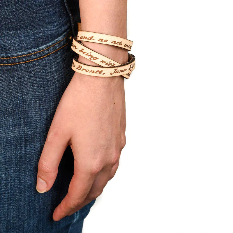 Storiarts Book Quote Leather Wrap Bracelets