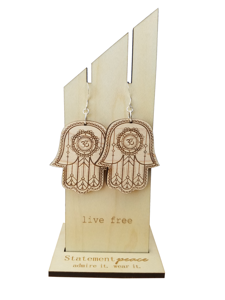 Statement Peace Wooden Jewelry