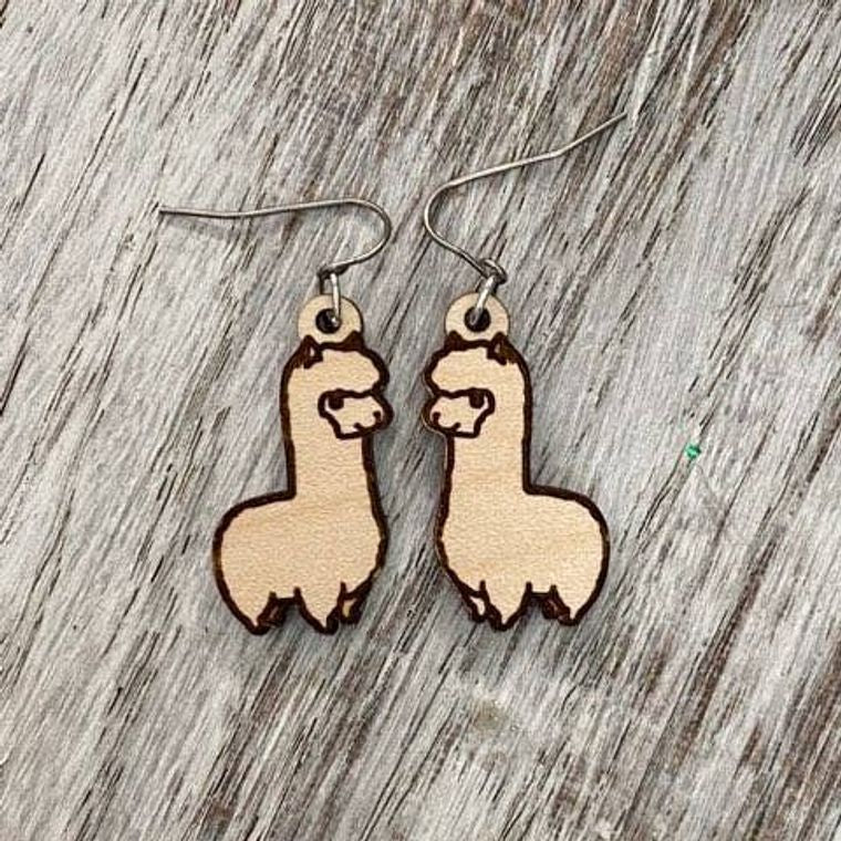 Wooden Earrings by Holly and Liz