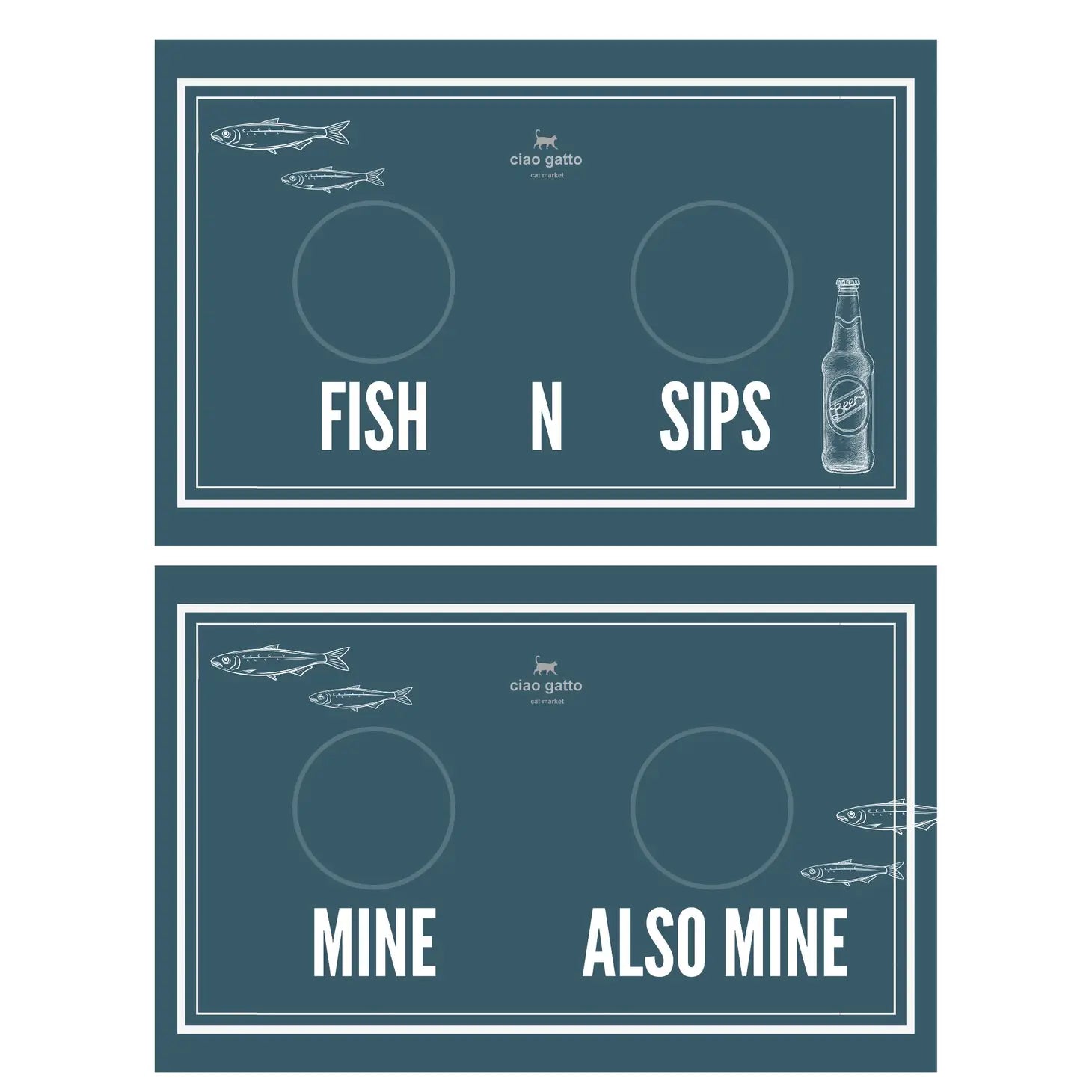 Reversible Cat Placemats by Ciao Gatto Cat Market