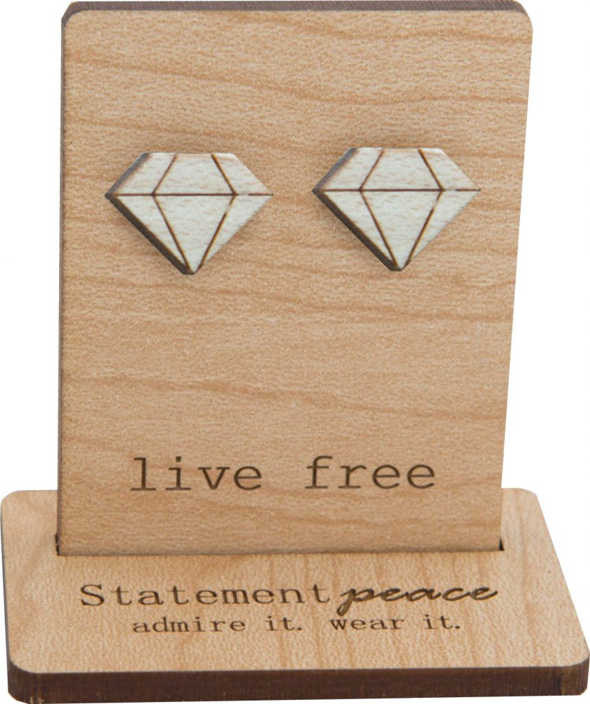 Statement Peace Wooden Jewelry