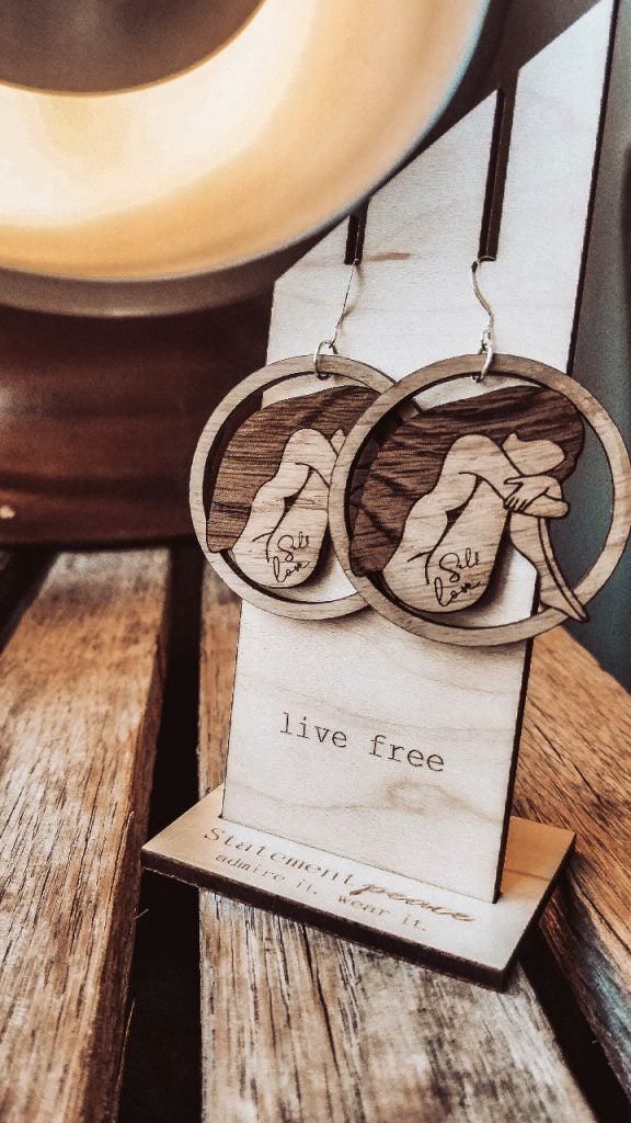 Statement Peace Wooden Jewelry