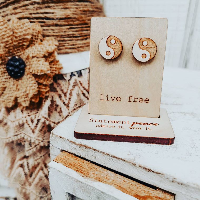 Statement Peace Wooden Jewelry