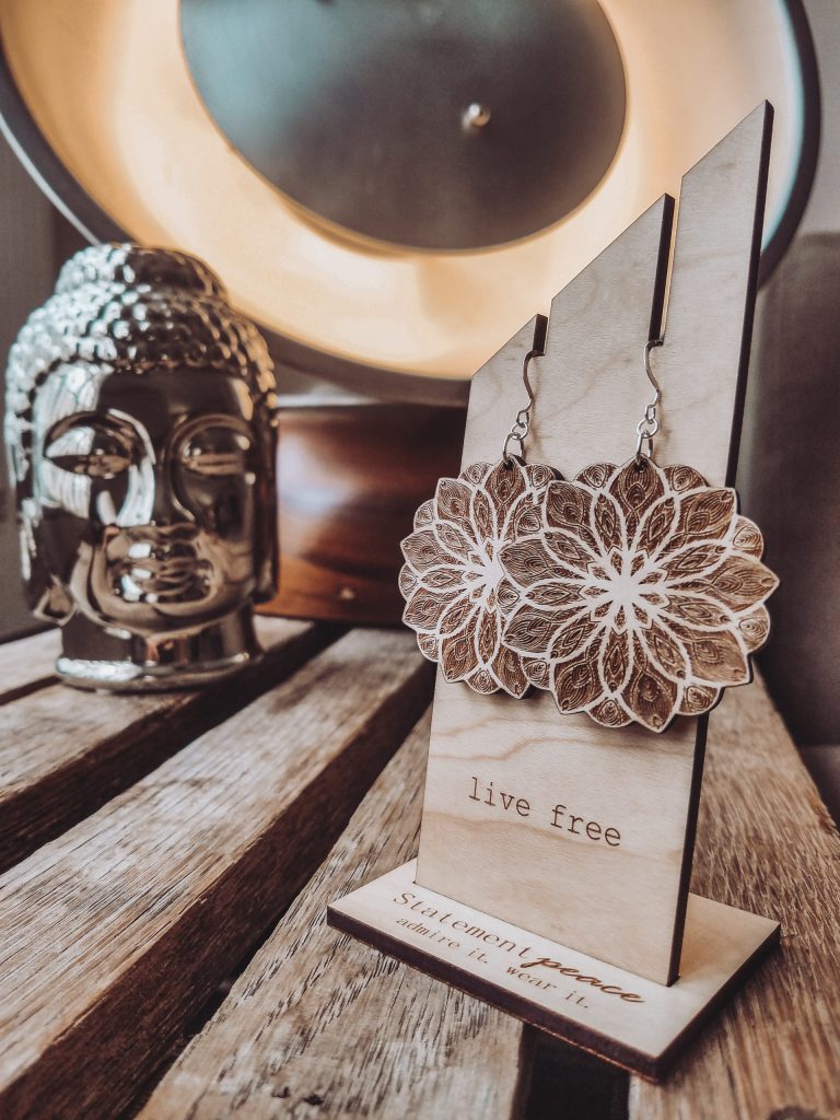 Statement Peace Wooden Jewelry