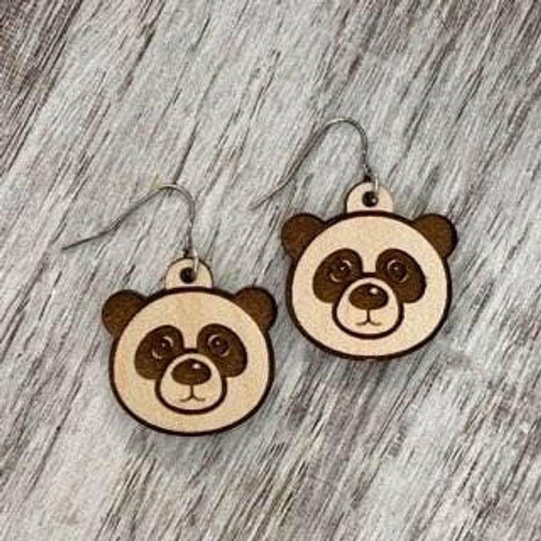 Wooden Earrings by Holly and Liz
