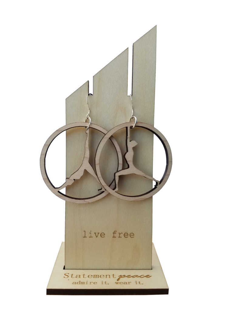 Statement Peace Wooden Jewelry