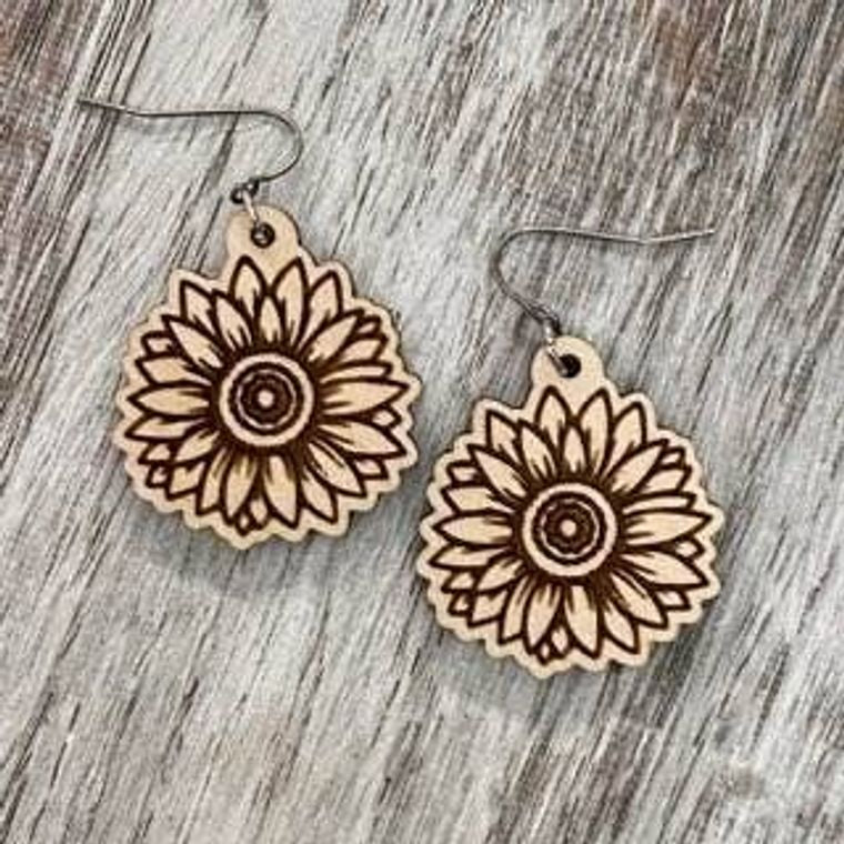 Wooden Earrings by Holly and Liz