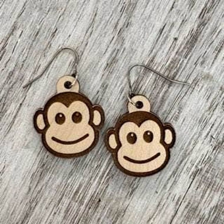 Wooden Earrings by Holly and Liz