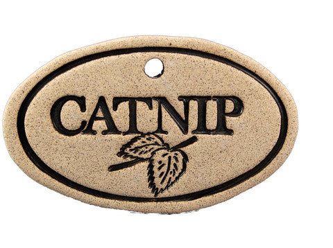 Amaranth Stoneware Garden Marker with Hanger, Garden Art