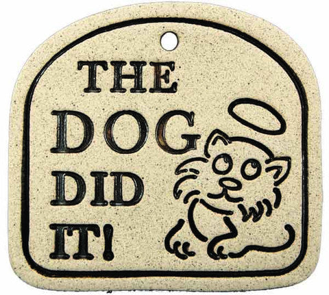 Amaranth Stoneware Garden Plaque with Hanger, Garden Art