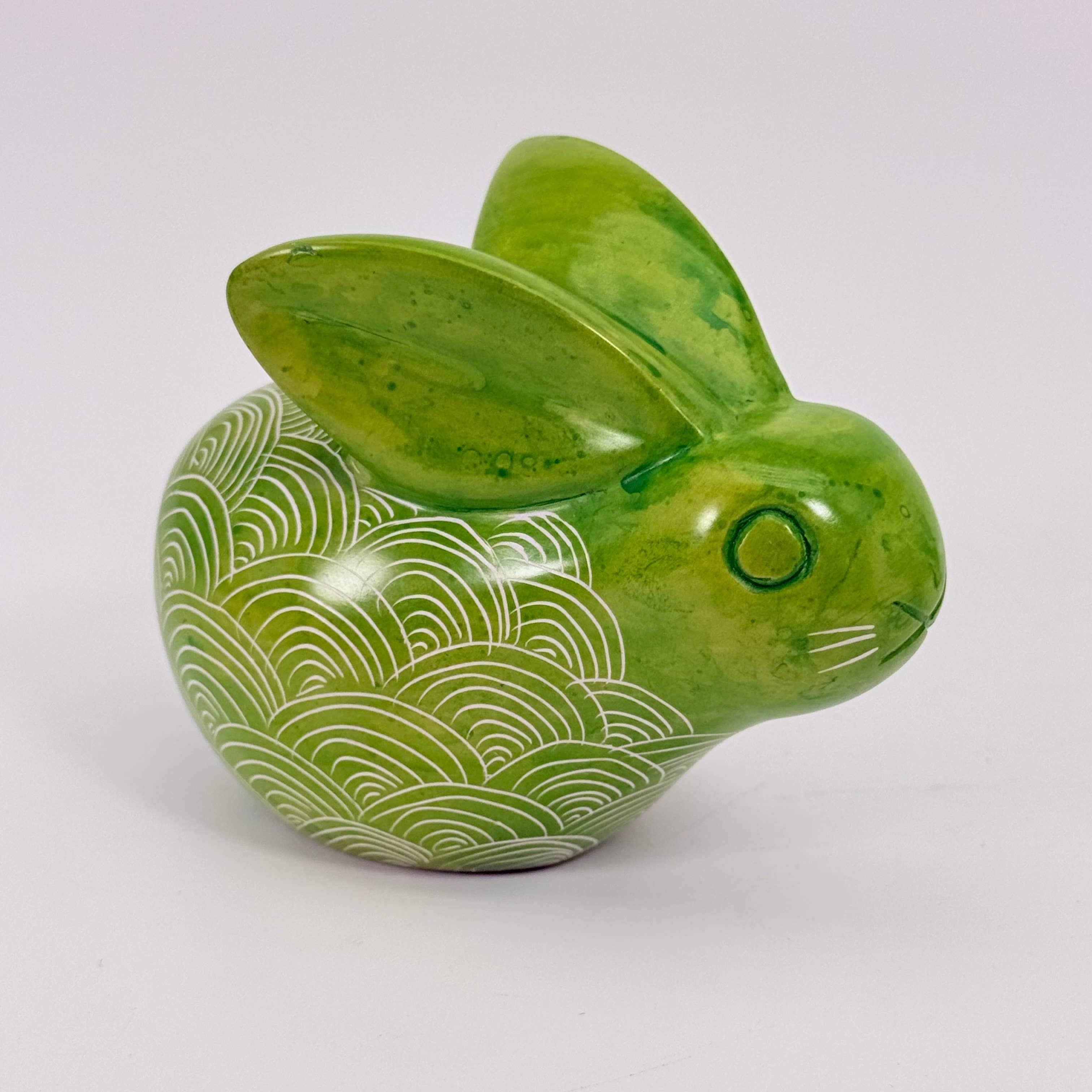 Soapstone Rabbit, Nestled  4.25