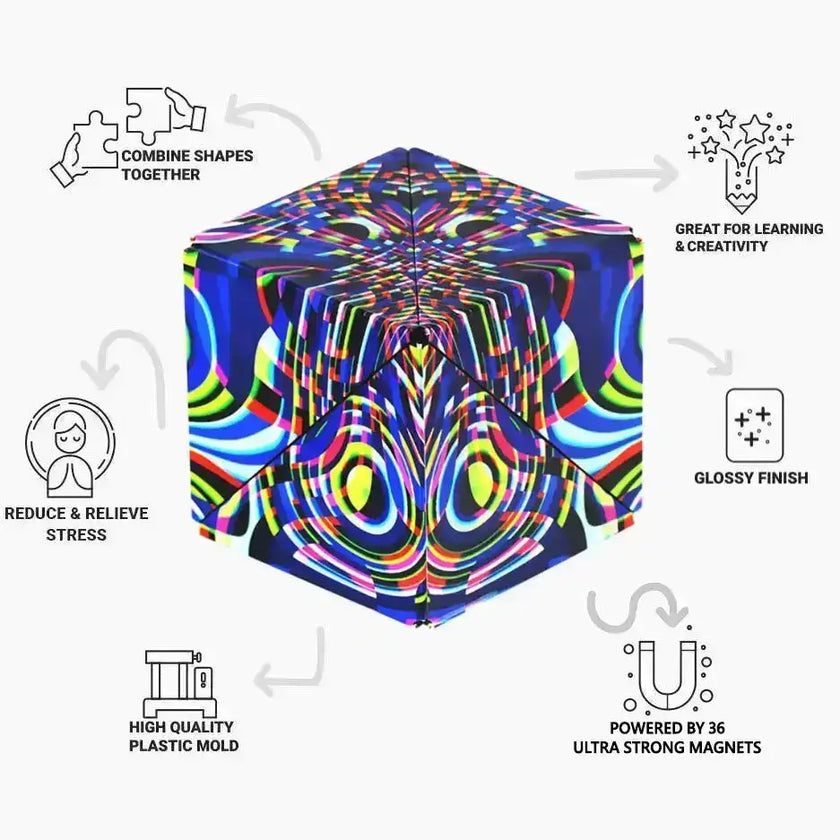 Shashibo Technicolor Magnetic Puzzle Cube