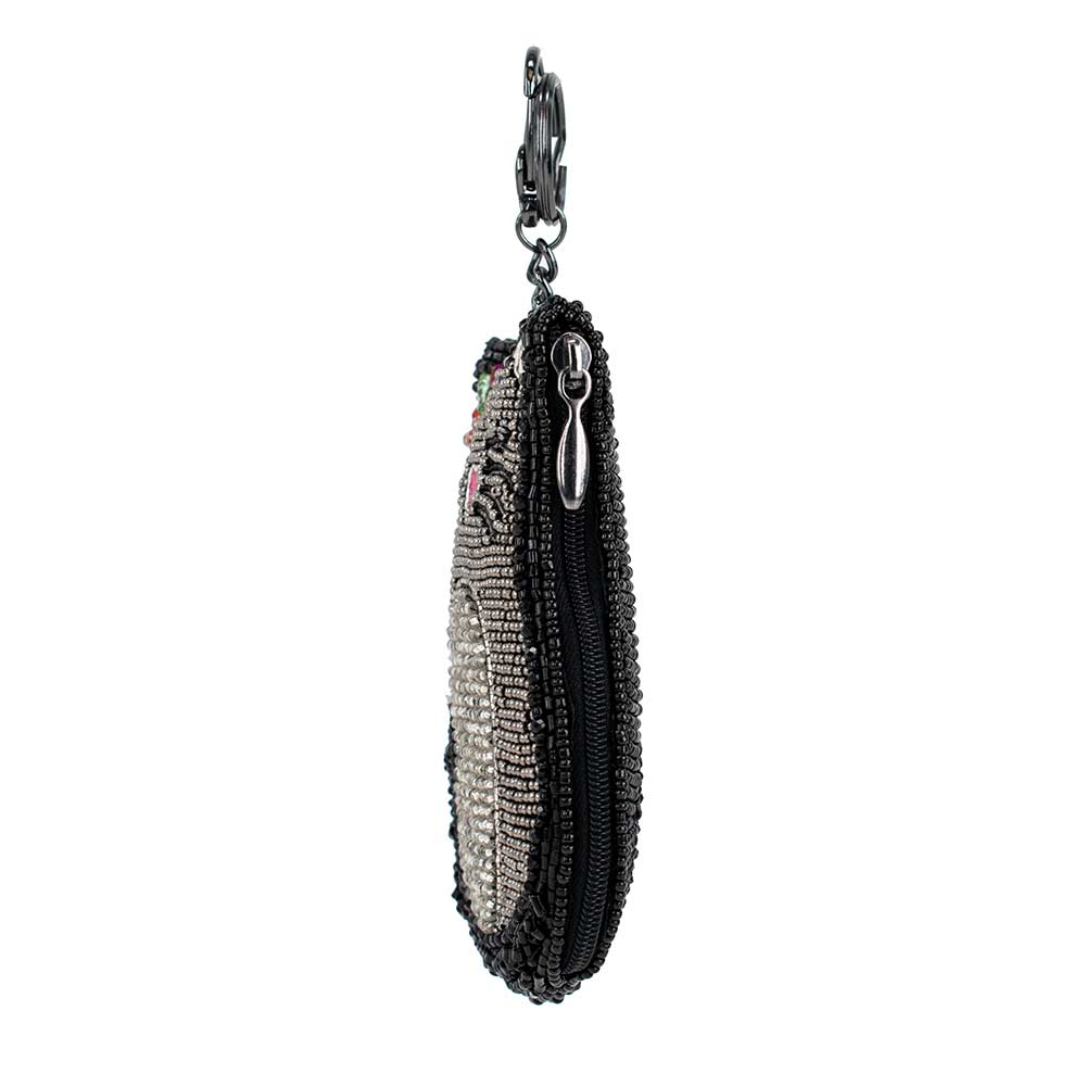 Pounce Beaded Cat Coin Purse Key Fob