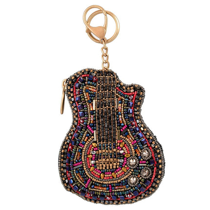 Boho Strings Guitar Beaded Coin Purse