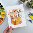 Owlfeather Watercolor Greeting Card Designs