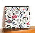 Mah Jongg Card Holder for Players, Zipper Pouch, Chinese Game Print, Coin Purse