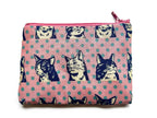 Pink Cat Pouches, Make Up Bag, Coin Purse, Pencil Case, Cosmetic Bag, Cat Zipper Pouch