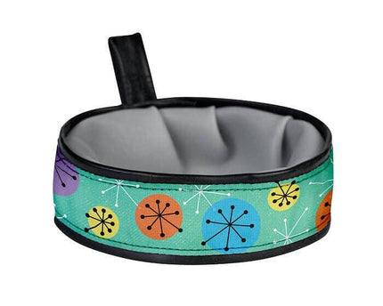 Trail Buddy Collapsible Dog Travel Bowl - Atomic Starbursts