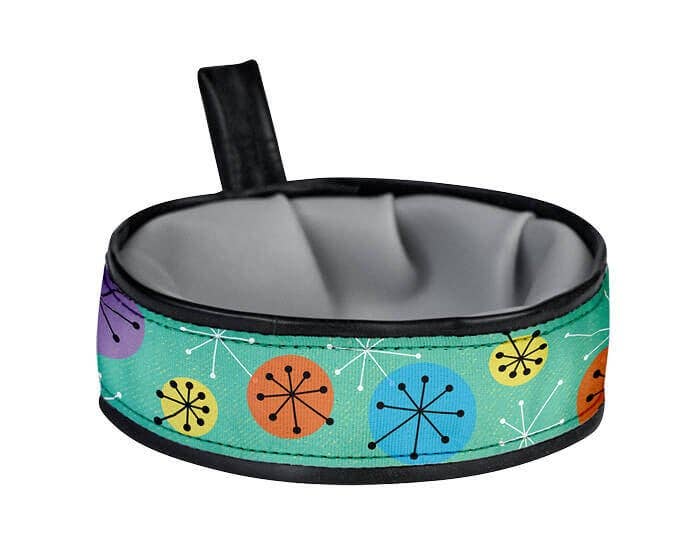 Trail Buddy Collapsible Dog Travel Bowl - Atomic Starbursts