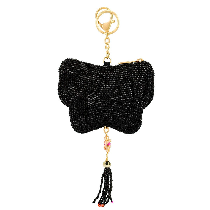 Flight of Fancy Butterfly Beaded Coin Purse