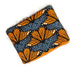 Butterfly Fabric Make Up and Pencil Zipper Pouch