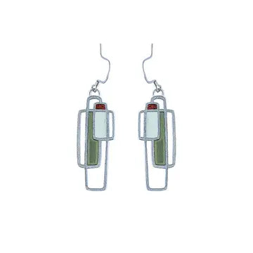 Wire Earrings by Danforth Pewter