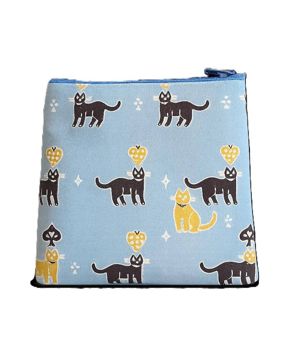 Multi-Functional Cat Fabric Pouch and Cosmetic Bag
