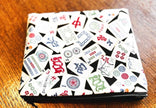 Mah Jongg Card Holder for Players, Zipper Pouch, Chinese Game Print, Coin Purse