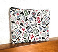 Mah Jongg Card Holder for Players, Zipper Pouch, Chinese Game Print, Coin Purse