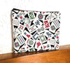 Mah Jongg Card Holder for Players, Zipper Pouch, Chinese Game Print, Coin Purse