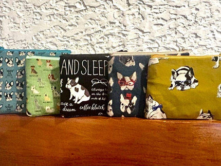 Dog Print Zipper Pouch: Coin Purse, Makeup Bag, Gift for Dog Lovers
