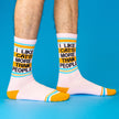I Like Cats More Than People Gym Crew Socks