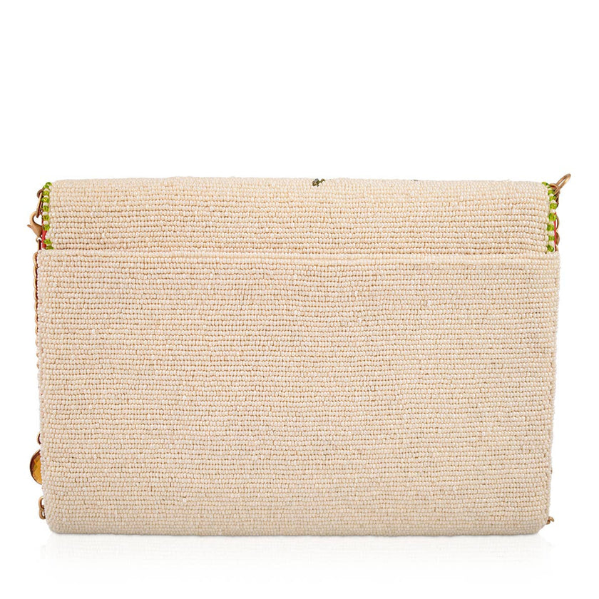 Sun Kissed Orange Fruit Beaded Crossbody Handbag