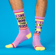 I Like Books More Than People Gym Crew Socks