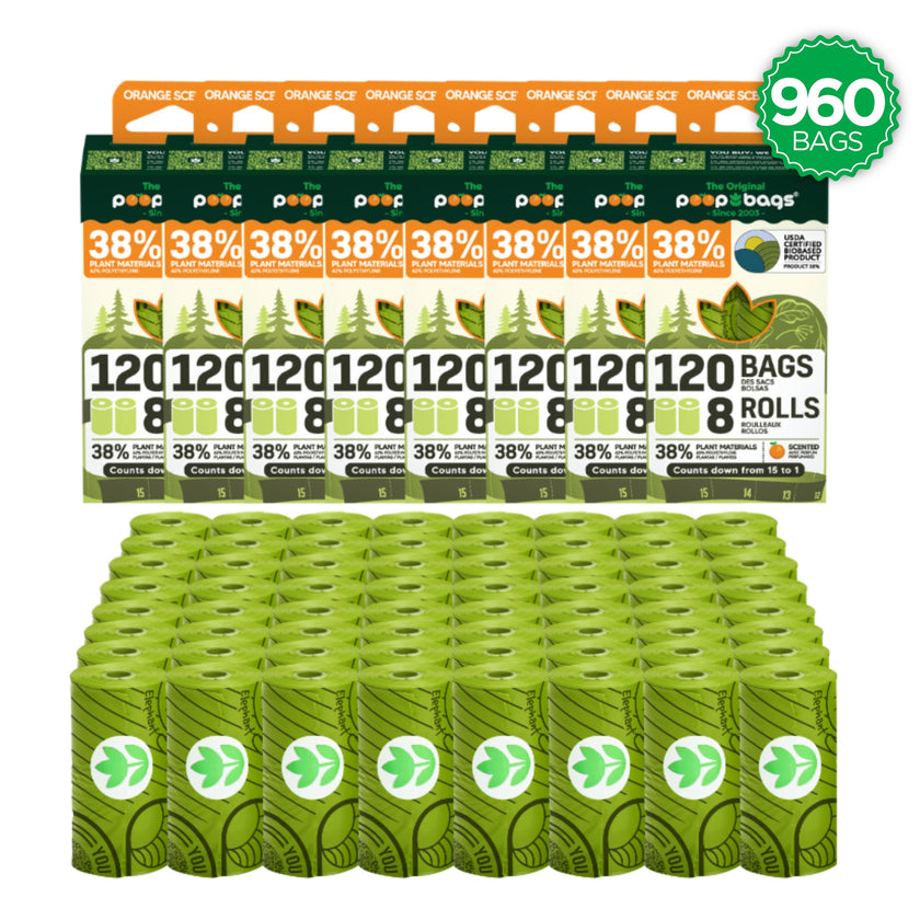 The Original Poop Bags® Orange Scented USDA Biobased Rolls