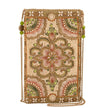 Gentle Touch Pink & Green Floral Beaded Crossbody Phone Bag