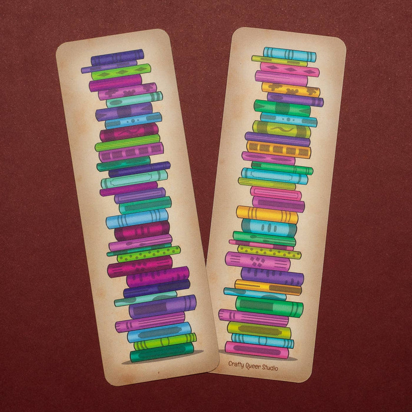 Book Stack Bookmark | Hand-Illustrated Bookstore Gift