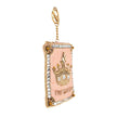 Crowned Jewel Beaded Pink with Gold Crown Coin Purse