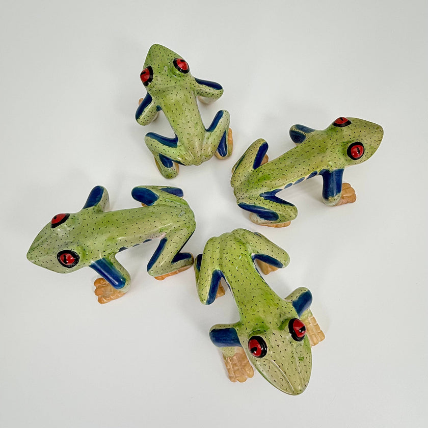 Soapstone Frog, Red Eyed Tree Frog, 6