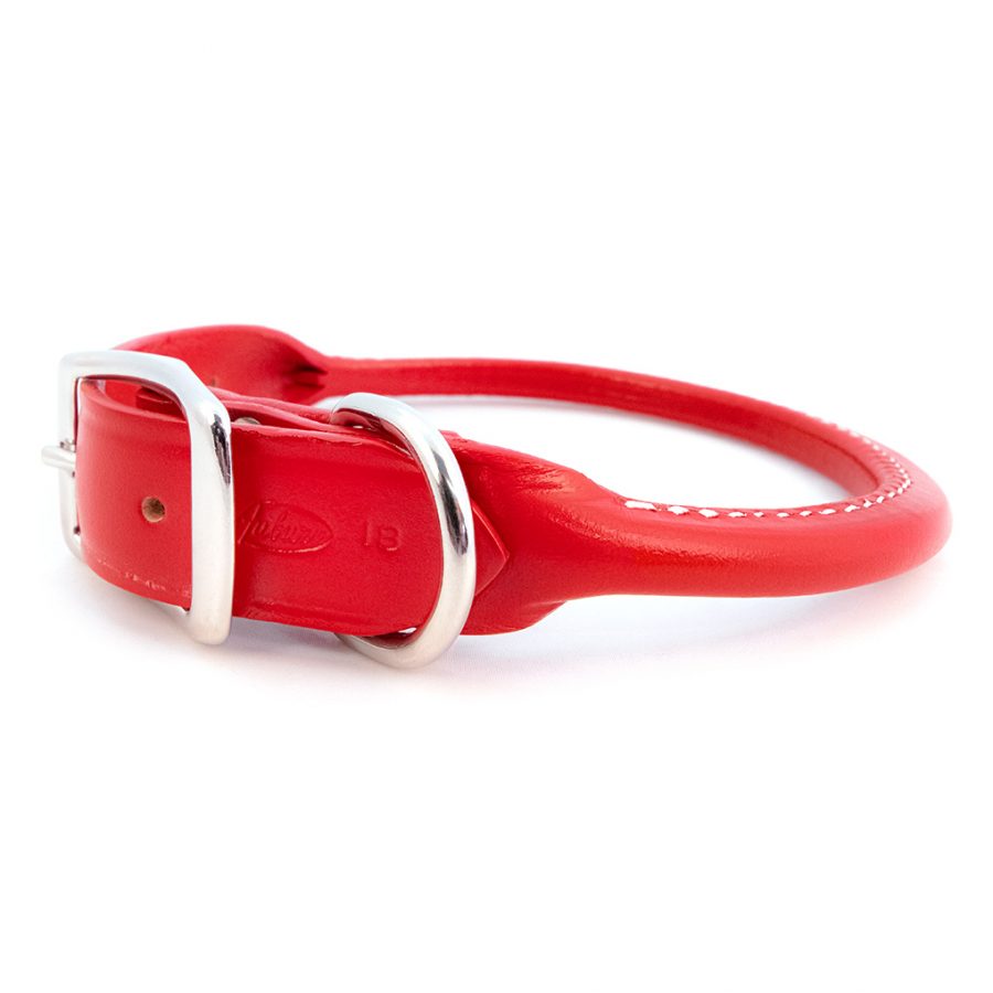 Auburn Leathercrafters Rolled Leather Dog Collar
