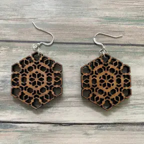 Wooden Earrings by Zen and Meow