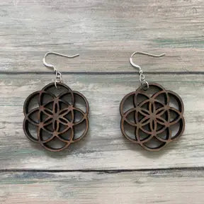 Wooden Earrings by Zen and Meow